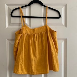 Madewell 6 swing mustard yellow tank top